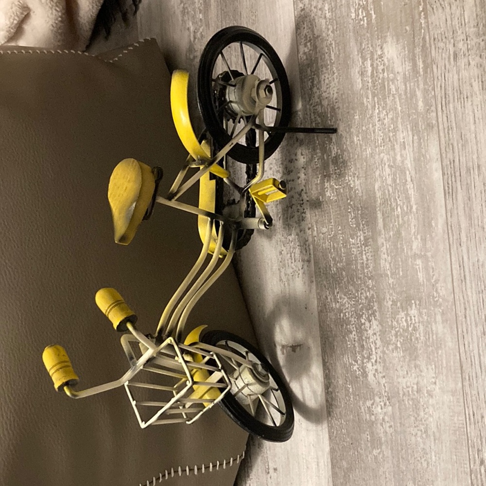 Home decor yellow bike!